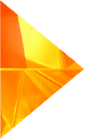Orange triangluar facet from a gemstone