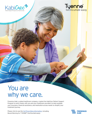 Thumbnail of the TYENNE KabiCare Brochure for Patients